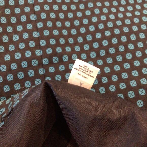 LOFT Side Zip Black & Blue Short Straight Skirt size 6 - Picture 6 of 6